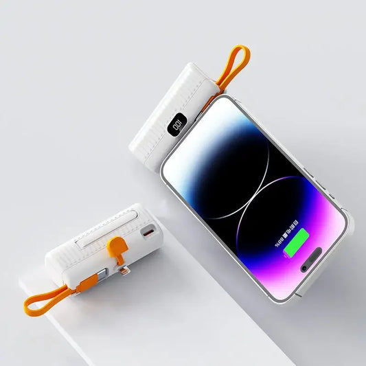 New* Mini Power Bank Built in Cable