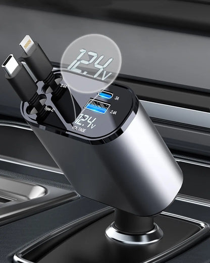 4 in 1 Fast Charging Car Charger