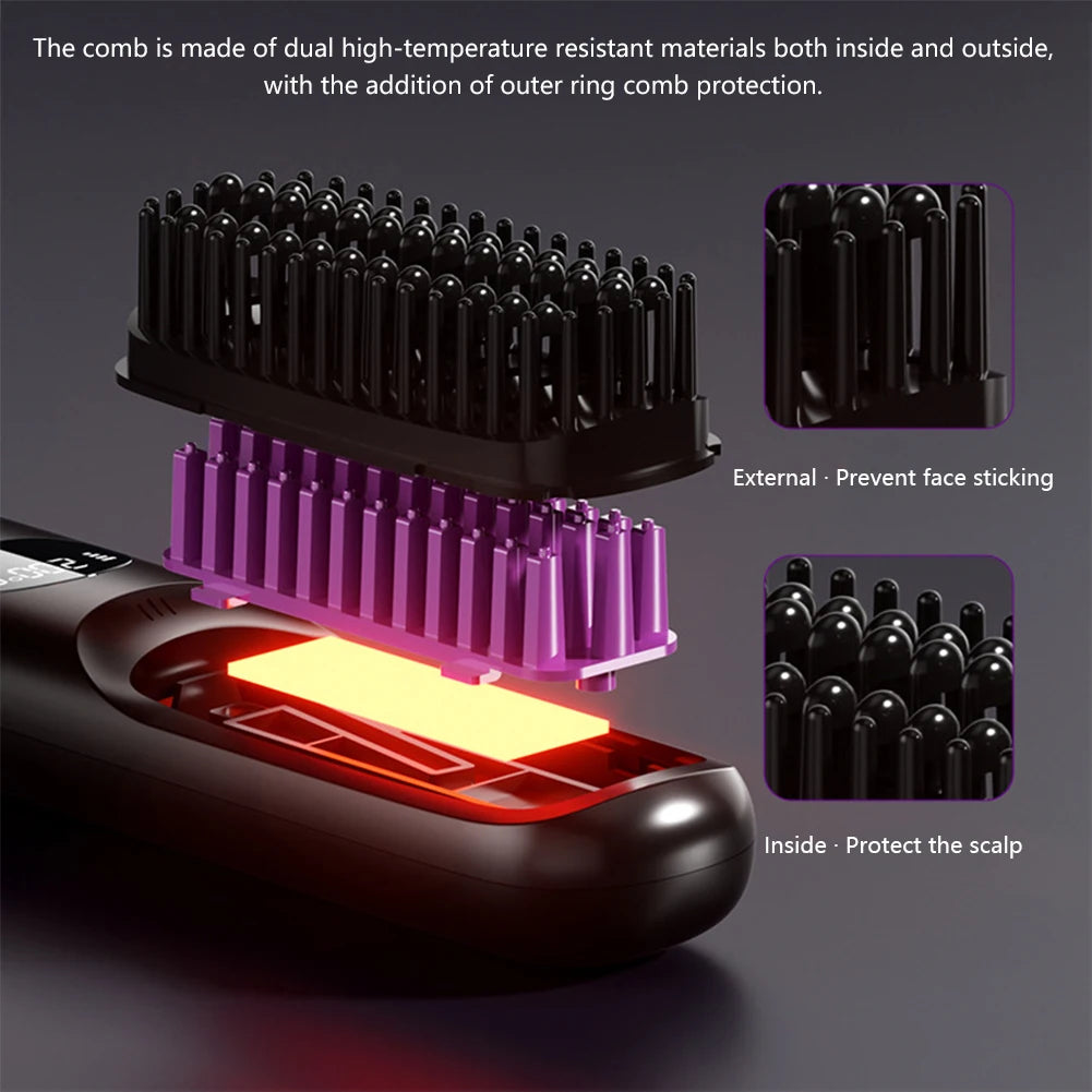 Cordless Hair Straightener Brush